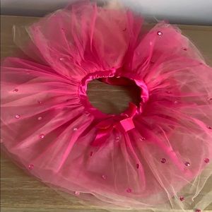 Fuchsia and light pink bedazzled skirt with bow